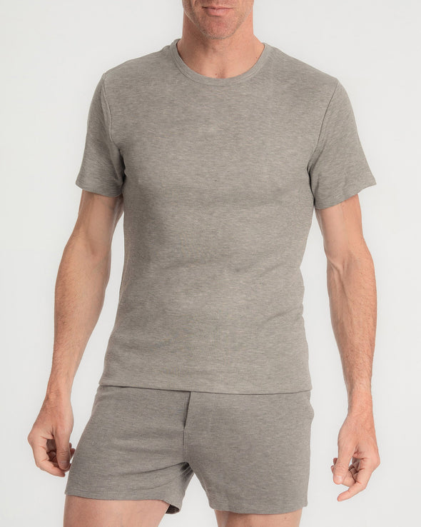 Thermisch T-shirt korte mouwen - Ideaal als extra laag bij koude werkdagen - 40%Katoen/60%Polyester - Wit/Grijs/Lichtblauw